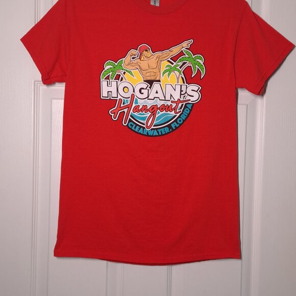 Hulk Hogan's Hangout: Clearwater, Florida USED Shirt (S, Red, Restaurant, Bar) - Picture 6 of 7